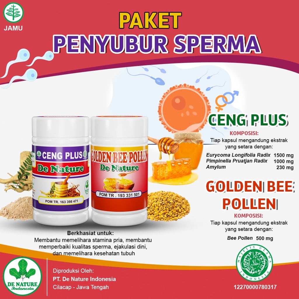 PAKET OBAT PENYUBUR SPERMA PRIA (Pengental Mani Encer) 1 obat mani encer