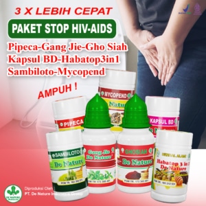 PAKET OBAT HIV / AIDS 1 paket obat hiv denature