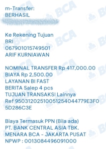BCA 3 Transaksi Pembayaran