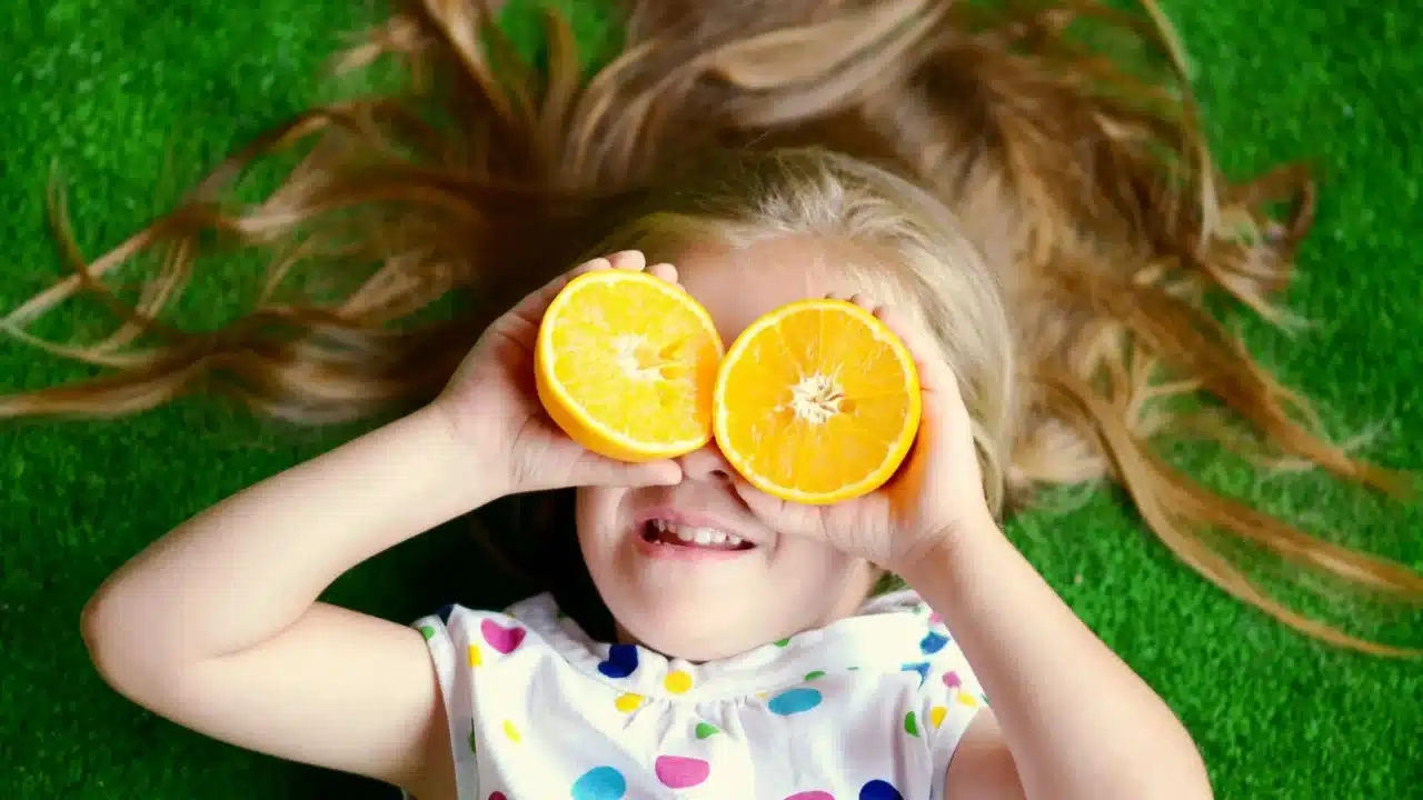 Child Playing Strong Immune System Vitamins