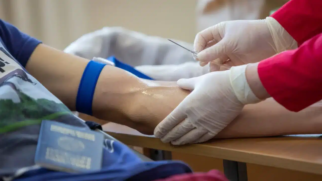 Pengobatan Tifus pada Anak: Panduan Lengkap 2 Doctor Examining Child Blood Test