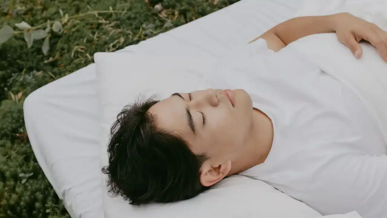 Person Meditating Sleeping Calm