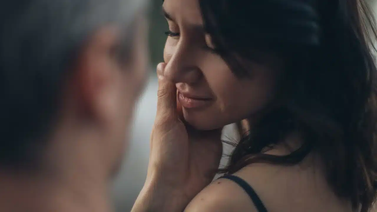 Slow Motion Gentle Touch Couple Intimate