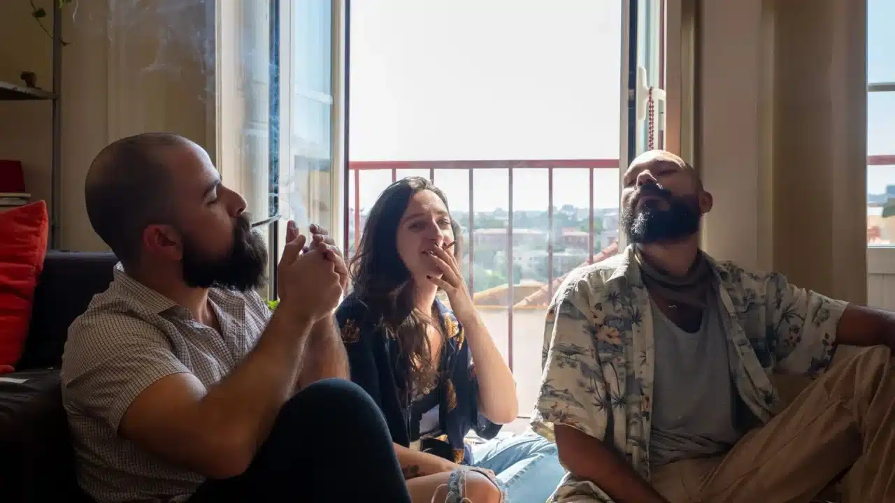 Sunlight Exposure Smoking Cigarette