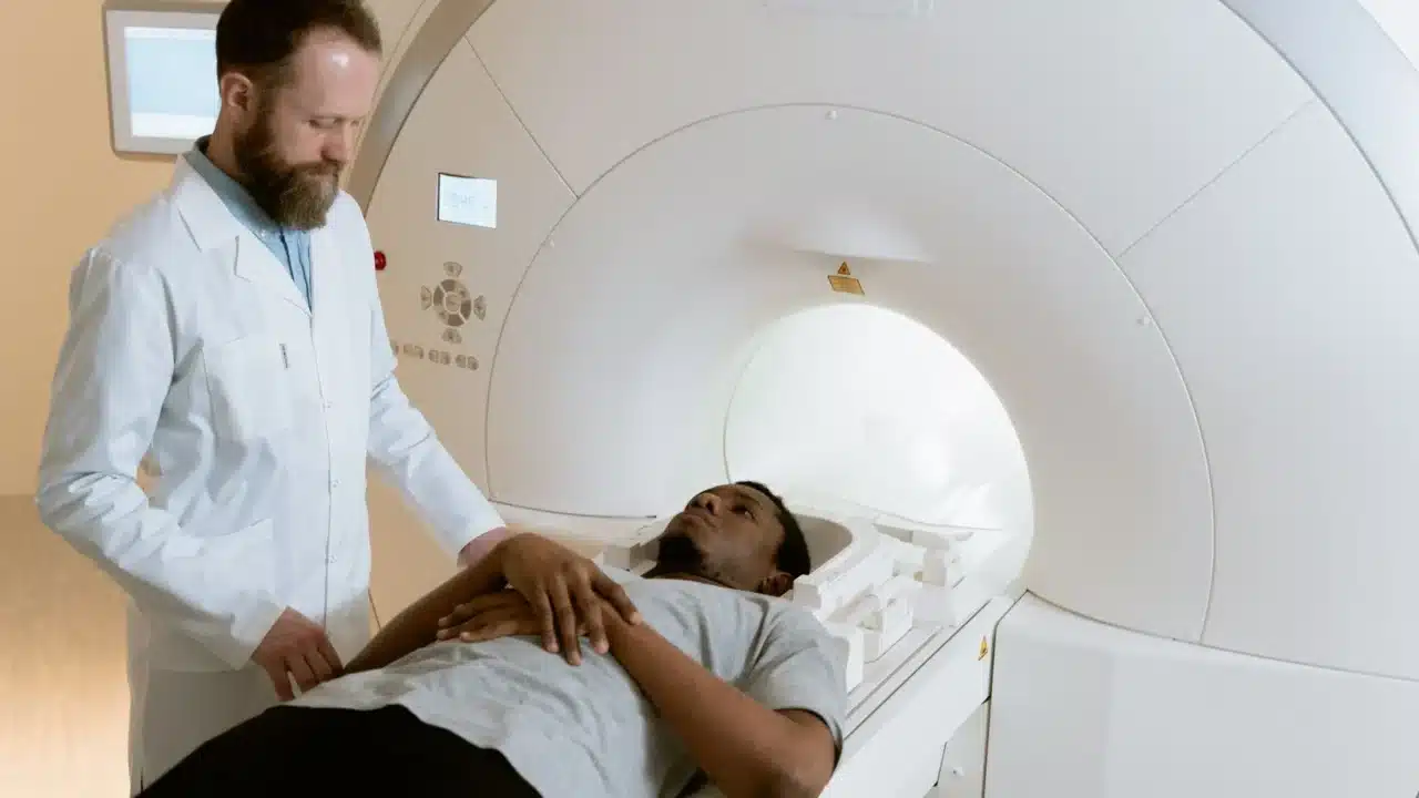 Doctor Examining Patient MRI Scan
