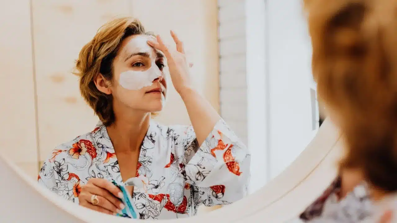 Home Treatment Applying Cream