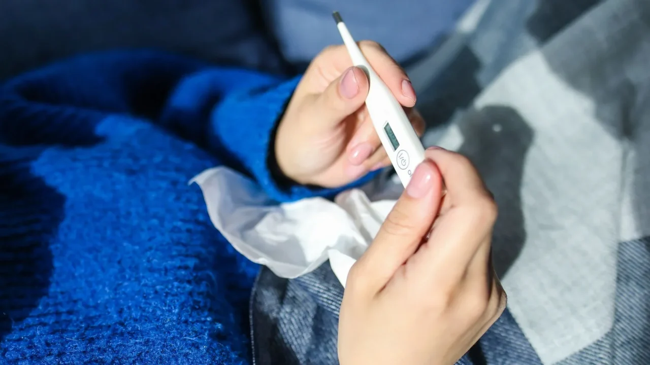 Sick Child Fever Thermometer