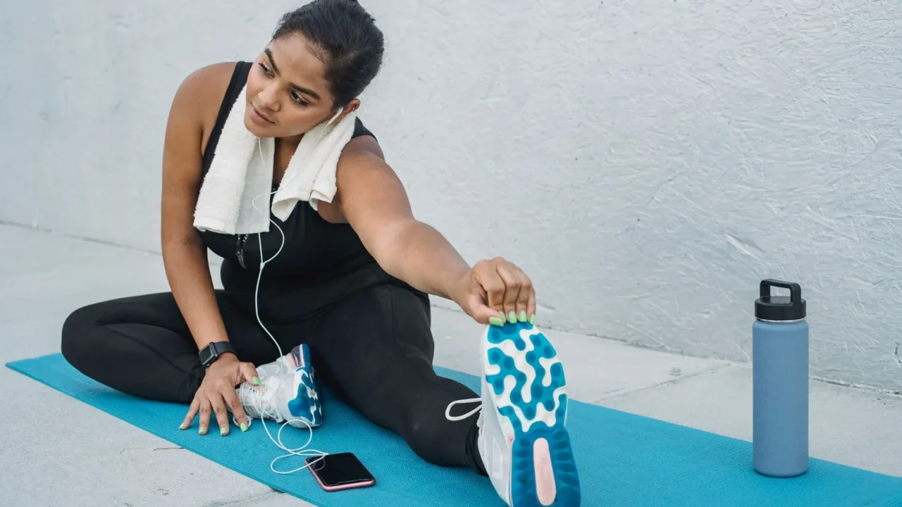 Woman Exercise Yoga Mat