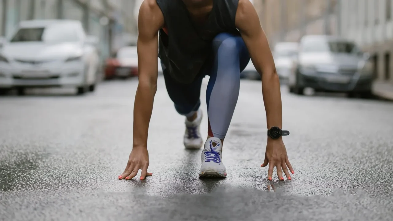 Woman Running Yoga