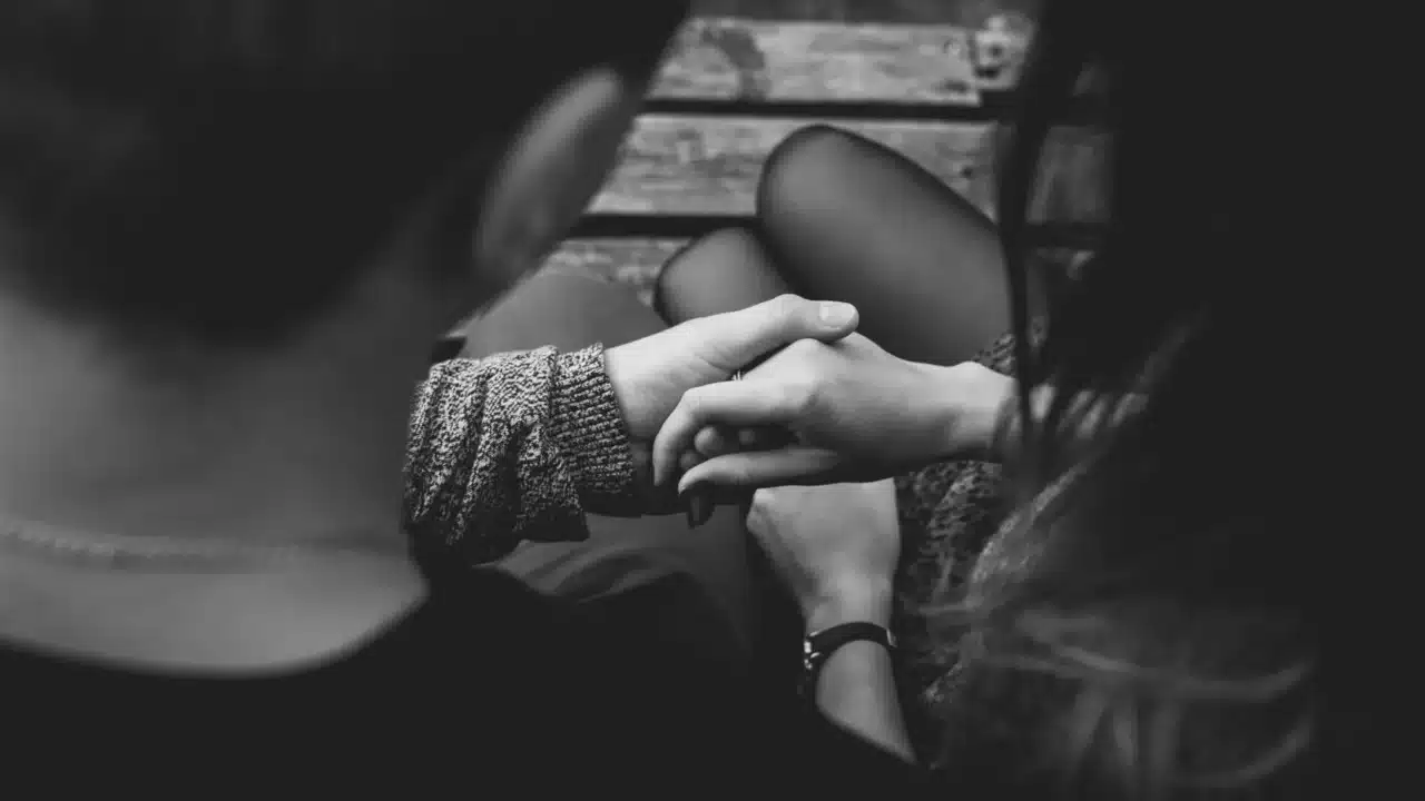 Couple Holding Hands Romantic Embrace