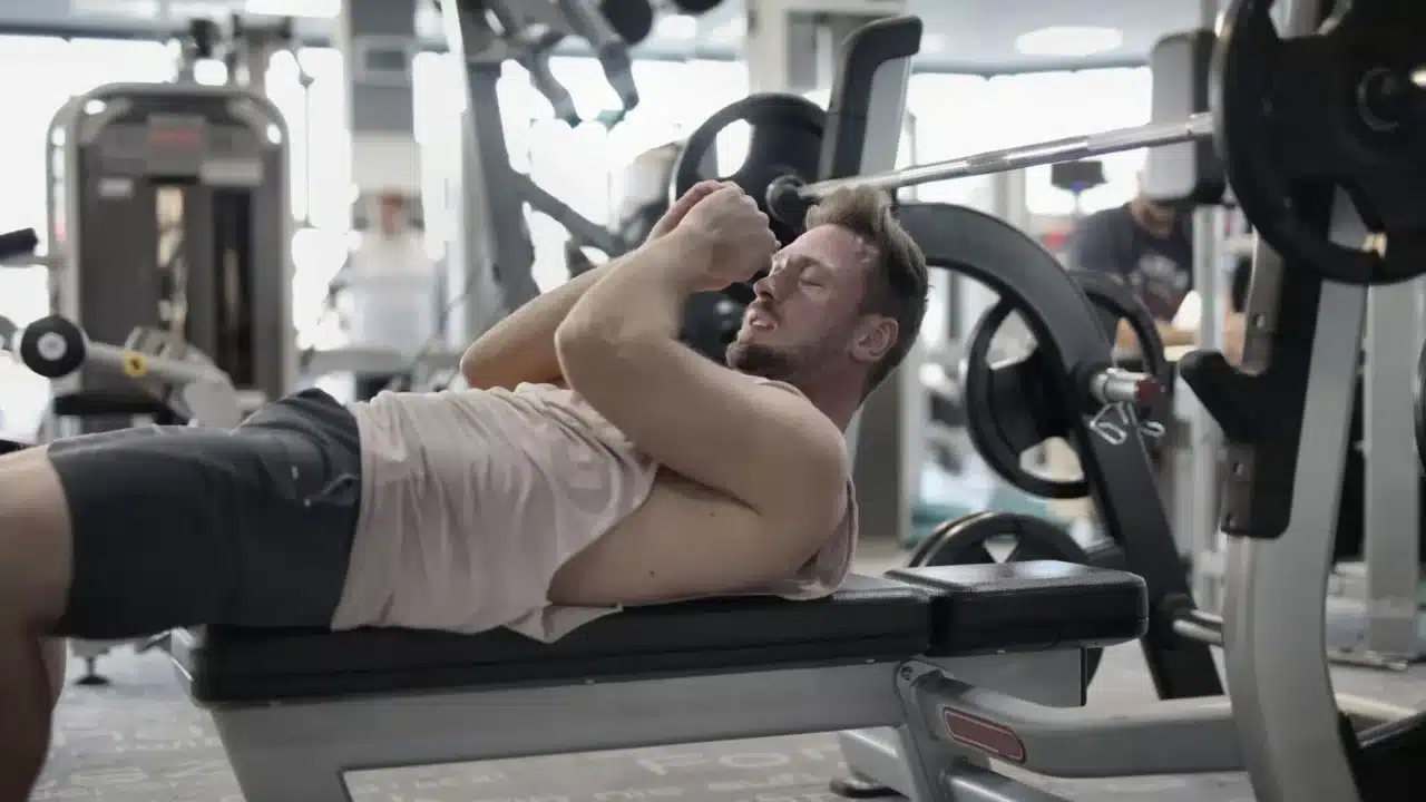 Man Exercising Gym Workout