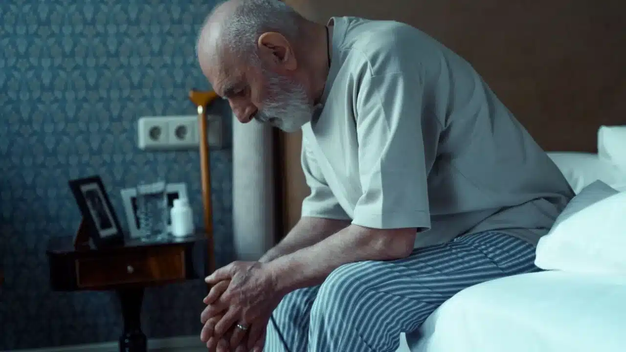 sad man bedroom