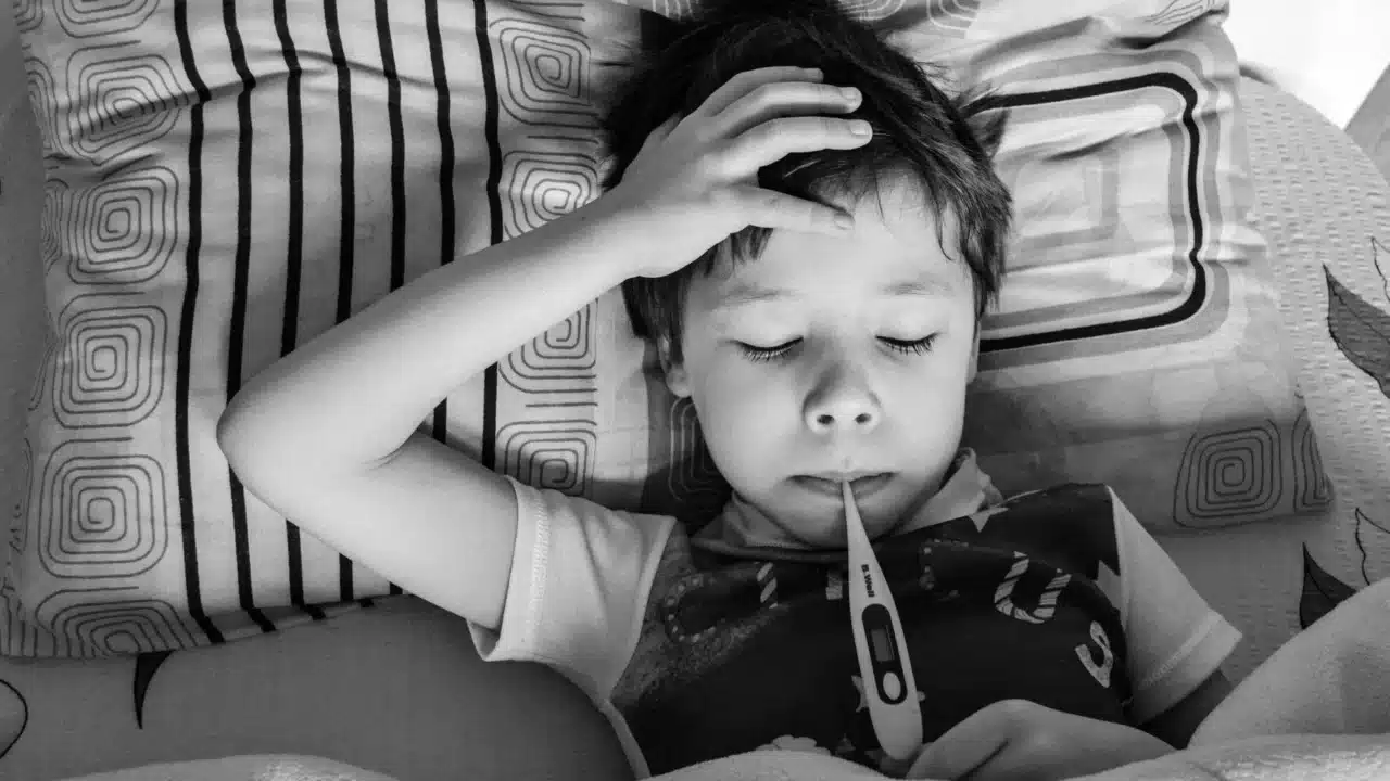 Sick Child Common Cold Virus Infection