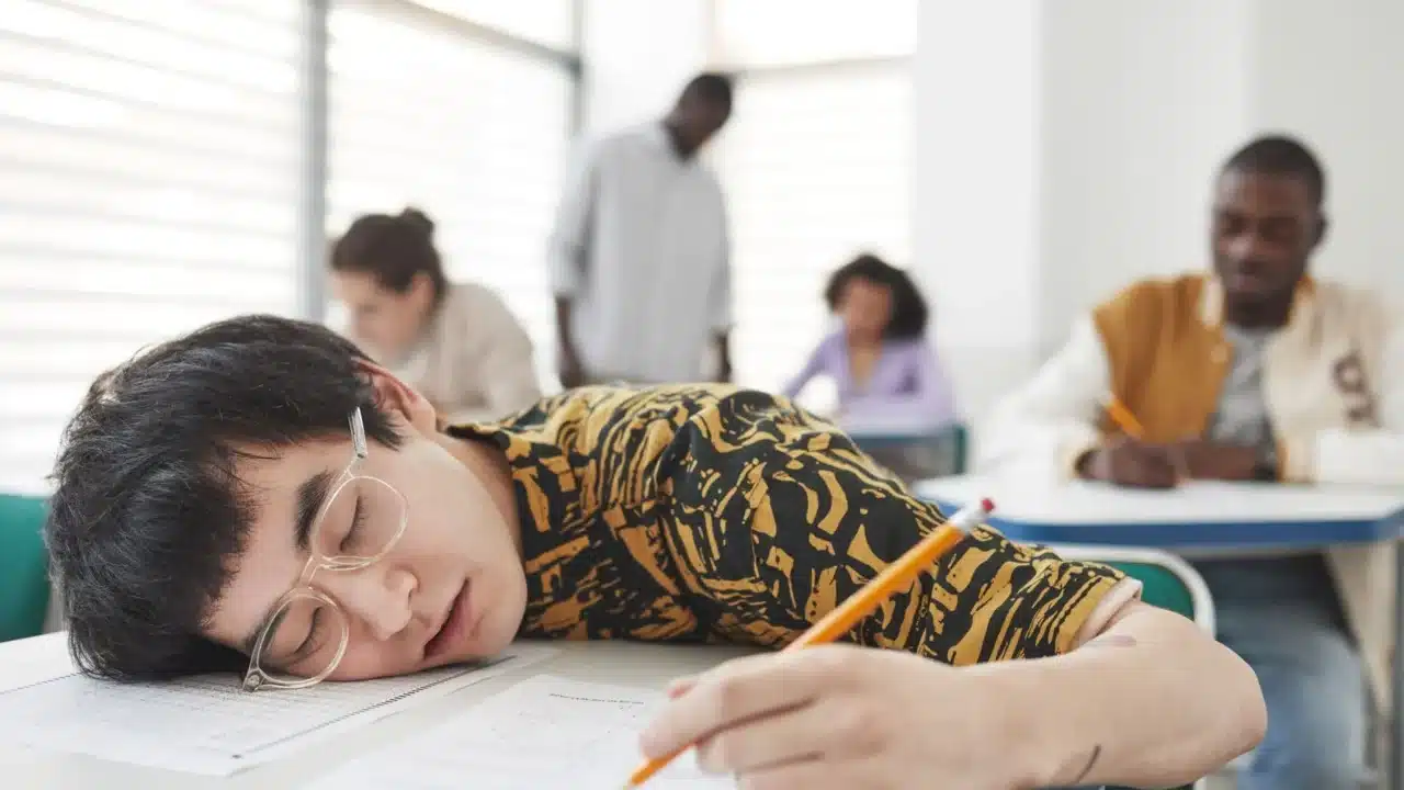 Pemicu Asma: Jenis, Gejala, dan Cara Mengatasinya 4 stressed person sleeping person