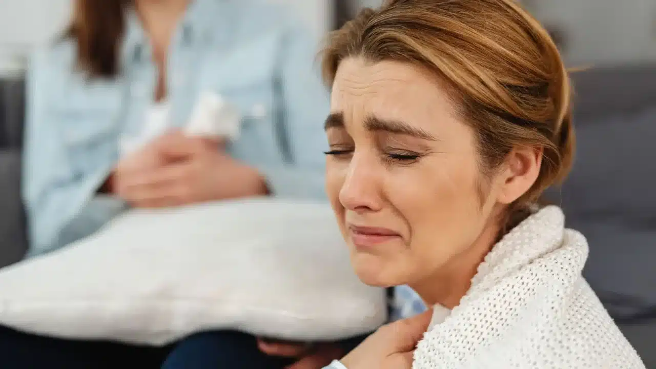 Woman Crying Lonely Woman