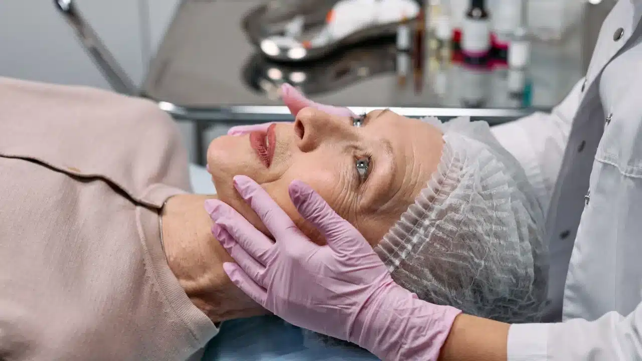 skin close up face doctor